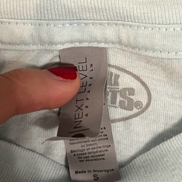 ChalkTalk Sports Light Blue Lacrosse Stick Dog Short Sleeve T-Shirt Size S - Picture 4 of 4